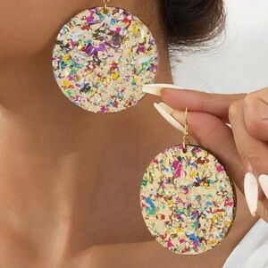 Paparazzi - Multicolor Confetti Round Dangle Earrings